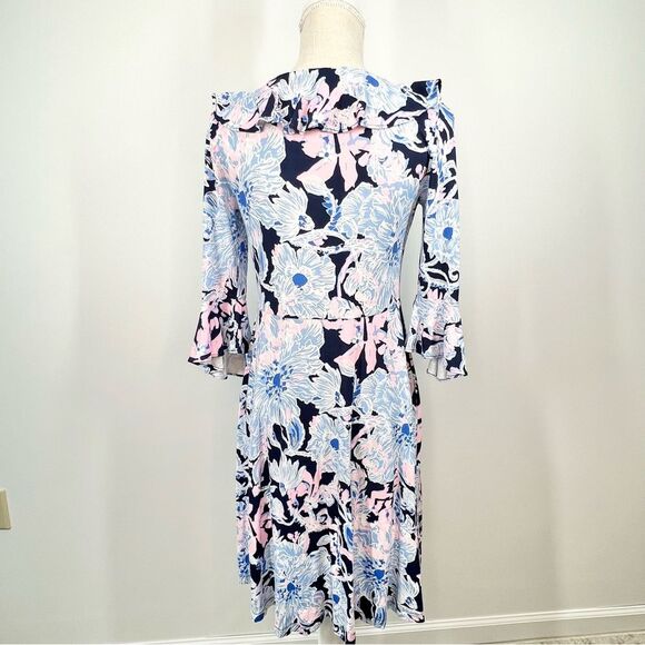 Lilly Pulitzer Stirling Amore Please Floral Ruffles Dress 001144 Medium - Picture 5 of 11
